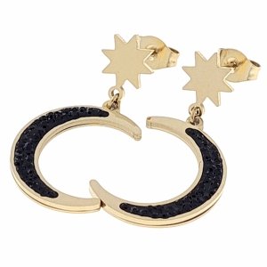 gold earrings made of stainless steel