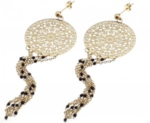 gold earrings made of stainless steel