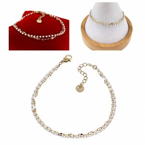 BRACELET GOLD CELEBRITY STAINLESS STEEL