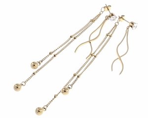 gold earrings made of stainless steel