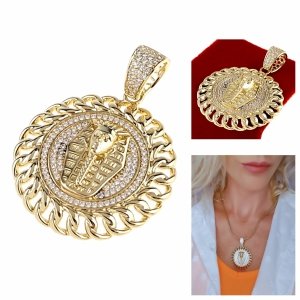 gold pendant 18k shiny xuping