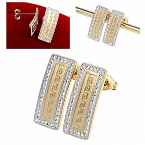 gold earrings made of stainless steel