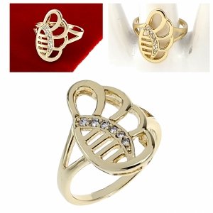 gold ring 18,60mm. gold-plated engagement xuping 