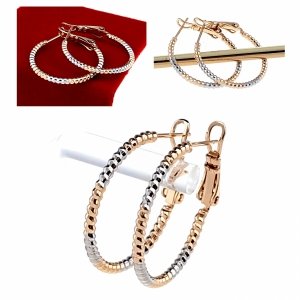 gold plated earrings with exclusive cubic zirconia