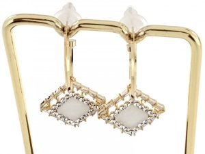 gold plated earrings with exclusive cubic zirconia