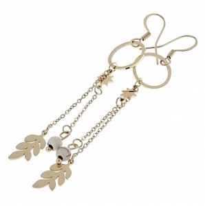 gold earrings made of stainless steel
