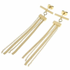 gold earrings made of stainless steel