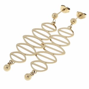 gold earrings made of stainless steel