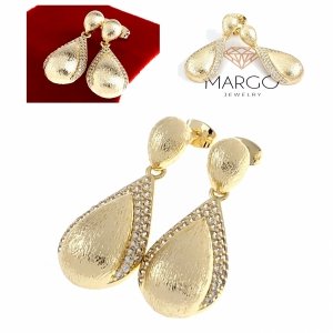 gold plated earrings with exclusive cubic zirconia