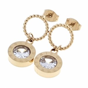 gold earrings made of stainless steel