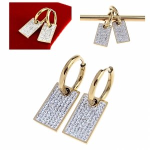 gold earrings made of stainless steel