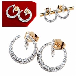 exclusive swarovski gold-plated earrings