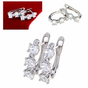 gold plated earrings with exclusive cubic zirconia 