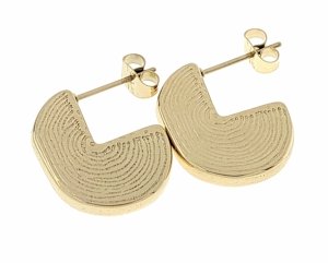 gold earrings made of stainless steel