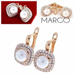 gold plated earrings with exclusive cubic zirconia
