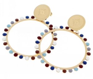 gold earrings made of stainless steel