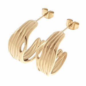 gold earrings made of stainless steel