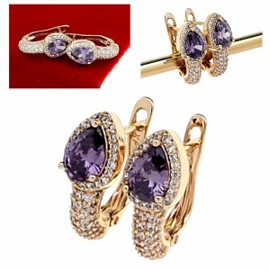 exclusive swarovski gold-plated earrings 