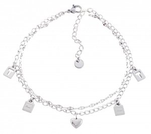 BRACELET, SILVER CELEBRITY STAINLESS STEEL