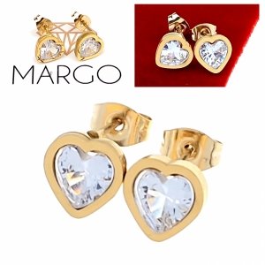 gold earrings made of stainless steel