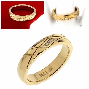 ring 19,00mm gold stainless steel 