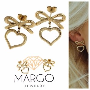 gold earrings made of stainless steel