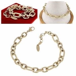 BRACELET GOLD CELEBRITY STAINLESS STEEL