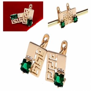 exclusive swarovski gold-plated earrings