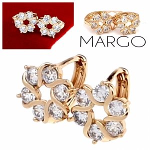 exclusive swarovski gold-plated earrings