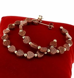 gold earrings made of stainless steel