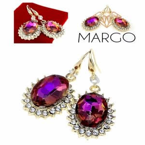 gold plated earrings with exclusive cubic zirconia