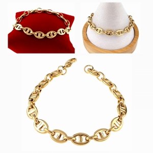 BRACELET GOLD CELEBRITY STAINLESS STEEL