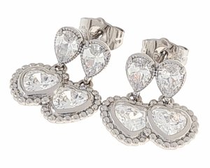 gold plated earrings with exclusive cubic zirconia