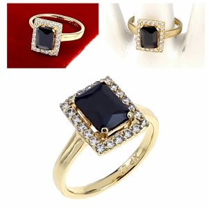 gold ring 18,60mm. gold-plated engagement xuping 