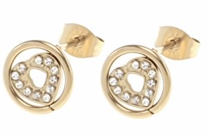 gold earrings made of stainless steel