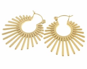 gold earrings made of stainless steel