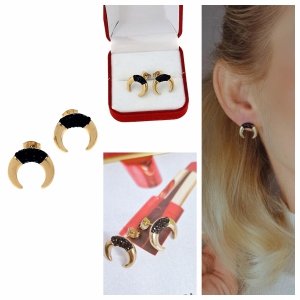gold earrings made of stainless steel