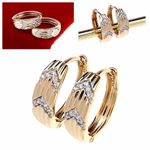 exclusive swarovski gold-plated earrings 