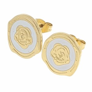 gold earrings made of stainless steel