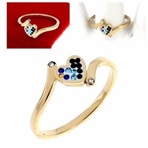 ring 19,00mm gold stainless steel 