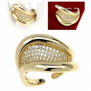 gold ring 17,00mm. gold-plated engagement xuping
