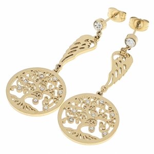 gold earrings made of stainless steel