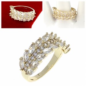 gold ring 18,60mm. gold-plated engagement xuping