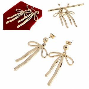 gold earrings made of stainless steel 