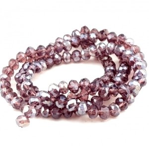 Glass beads faceted strands