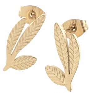 gold earrings made of stainless steel