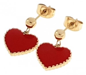 gold earrings made of stainless steel