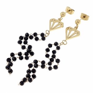 gold earrings made of stainless steel