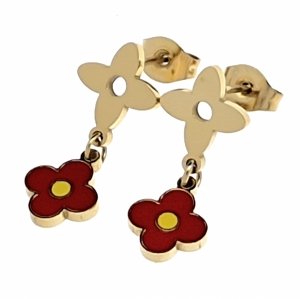gold earrings made of stainless steel
