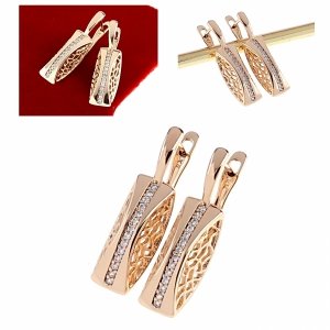 exclusive swarovski gold-plated earrings 